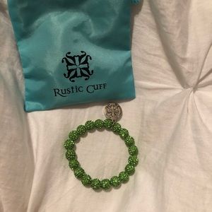 Lime green rustic cuff